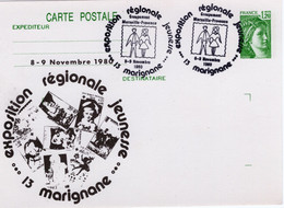 Entier Postal  N° 2101 (1,20 Sabine) Repiqué MARIGNANE 1980 - Umschläge Mit Aufdruck (vor 1995)