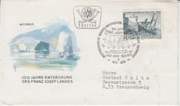 Austria 1973 100J Entdeckung Franz Josef Landes 1v FDC Ca Graz 30.8.1973 (58311) - Expediciones árticas
