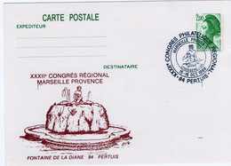 Entier Postal  N° 2484 (2,00 Liberté) Repiqué PERTUIS1988 - Enveloppes Repiquages (avant 1995)