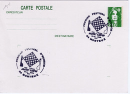 Entier Postal  N° 2622 (2,10 BRIAT) MONTEUX 1991 Festival Jeux D'échecs - Sobres Transplantados (antes 1995)