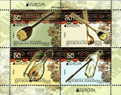 MACÉDOINE/MAKEDONIA/ MACEDONIA - EUROPA – CEPT 2014 THEME ANNUALE  " INSTRUMENTS De MUSIQUE" - FEUILLE BLOC CARNET - 2014