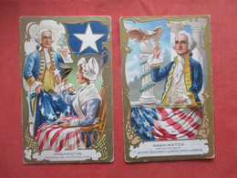 Lot Of 2 Cards.    George Washington.  Embossed     Ref 5878 - Personnages Historiques