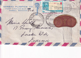 BAHAMAS 1969  FRONT PART COVER TO UK. - 1963-1973 Autonomía Interna