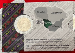 Lithuania 2 Euro 2022 "Region Suvalkija" BiMetallic CoinCard BU - Litouwen