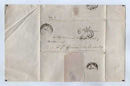 TB 3757 - 1853 - Lettre Taxée 25 Cts - Me DUDOUIT Avoué à MORTAGNE Pour Me MEUNIER Notaire à SAINT GERMAIN DE LA COUDRE - 1859-1959 Lettres & Documents