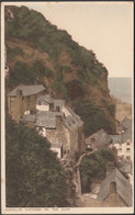 Cottages On The Cliff, Clovelly, Devon, C.1930s - Photochrom Postcard - Clovelly