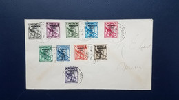 #5 Env Timbres Taxe TT 57-66 Oblitérés Le 27 Avril 1942  Timbres De 1938  France Libre F.N.F.L  Avec Surcharge F.N.F.L - Storia Postale