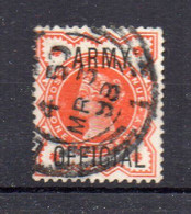 2570 490 - GRAN BRETAGNA 1896 , 1/2 P. Usato N. 41  ARMY OFFICIAL - Servizio