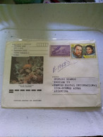 Cuba Pstat Coral Curious Use Of 1954 Plane  Sugar 1954 Stamp Yv A102 Back Too Reg Post E7 Conmems.1 /2 Cover - Storia Postale