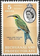 BECHUANALAND 1961 Birds - 5c. Swallow-tailed Bee-eater FU - 1885-1964 Protectorat Du Bechuanaland