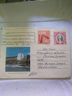 Cuba Pstat Big Imprint.hotel Las Americas.air Yv 237.sugar Crop.back Xmas 52 Valuable Set Reg Post E7 Conmems.1 /2 Cover - Storia Postale