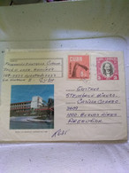 Cuba Pstat Big Imprint.hotel Las Americas.air Yv 237.sugar Crop.back Xmas 52 Valuable Set Reg Post E7 Conmems.1 /2 Cover - Brieven En Documenten