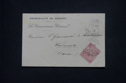 MONACO - Enveloppe Du Gouverneur Général De Monaco Pour Vescovato ( Corse ) En 1912 - L 136256 - Cartas & Documentos