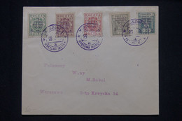 POLOGNE - Affranchissement 5 Valeurs Surchargés Sur Enveloppe De Warszawa En 1919 - L 136257 - Briefe U. Dokumente