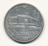 ESTONIA - 2 Krooni 1930. (Silver .500) 12 Grams. AUNC-UNC (EST012). - Estonie