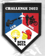 Ecusson PVC Challenge 2022 CFR DOL    RFFS POMPIERS BGTA GENDARMERIE - Firemen