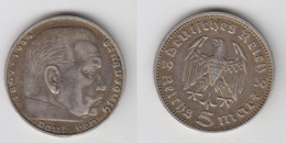 5 REICHSMARK 1936 D  (ARGENT) - 5 Reichsmark