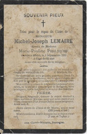 SIBRET ..-- Mr Michel LEMAIRE , époux De Mme Marie PHILBICHE , Né En 1838 , Décédé En 1903 . Abimé Par Les Années !! - Bastogne