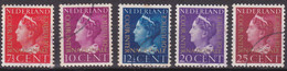 Nederland 1947, Gestempeld USED, NVPH D20-24, Cour Internationale De Justice - Officials