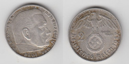 2 REICHSMARK 1937 G (ARGENT) - 2 Reichsmark