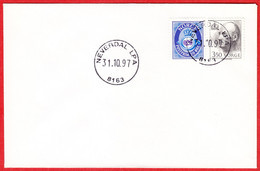 NORWAY -  8163 NEVERDAL LPA - 25 MmØ - (Nordland County) - Last Day/postoffice Closed On 1997.10.31 - Emisiones Locales