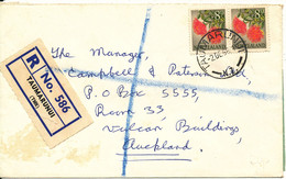 New Zealand Registered Cover Sent To Auckland Taumarunui (TMN) 2-12-1966 - Briefe U. Dokumente