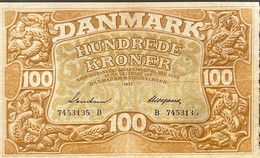 Denmark 100 Kroner, P-33d (1943) - Extremely Fine - Dinamarca
