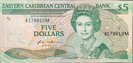 East Caribben States 5 Dollars, P-18m (1986) - UNC - Montserrat Issue - Ostkaribik