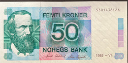 Norway 50 Kroner, P-42b (1985) - Extremely Fine Plus - Norway