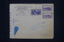 LIBAN - Enveloppe Commerciale De Beyrouth Pour La France En 1945 Avec Contrôle Postal - L 136293 - Storia Postale