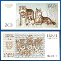 Lituanie 500 Talonas 1993 Neuf UNC Animal Loup Litai Cent Centas Litas Lithuania Skrill Paypal Bitcoin OK - Litouwen