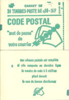 CARNET 1893-C 1 Marianne De Béquet  "CODE POSTAL" Daté 23/8/76 Fermé. Parfait état Bas Prix RARE. - Modern : 1959-...