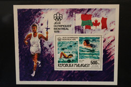 1976 Madagascar Jeux Olympiques Canada Montréal France Cover Air Mail Bloc Olympic Games - Summer 1976: Montreal