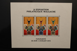 1972 Madagascar France Cover Air Mail Bloc 2e Exposition Philatélique Malgache - Madagaskar (1960-...)