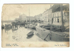 Temse  TEMSCHE - DE KAAI   TAMISE - LE QUAI (kaart Vertoont Slijtage Li Boven Zie Scans) - Temse