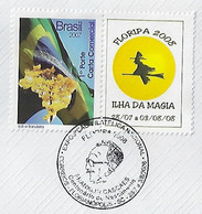 Brazil 2008 Cover Personalized Stamp National Philatelic Exhibition Florianópolis Magic Island Witch In Broom F. Cascaes - Sellos Personalizados