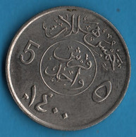 SAUDI ARABIA 5 HALALA 1400 (1980) KM# 53 Khalid Bin Abd Al-Aziz - Arabie Saoudite