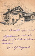 SALVAN - FERME DU VALAIS / Carte Illustrée Signée Meuzer ? / CARTE TAXEE POSTE FRANCAISE - Salvan