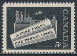 Canada 1958 Mi 322 YT 302 SG 501 ** "A Free Press" - The Canadian Press / Zeitung / Journal / Krant - Sonstige & Ohne Zuordnung