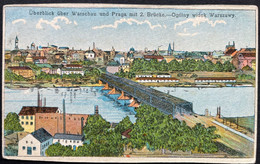 Poland  1915 Feldpost  Austrian Period  Postcard Lowicz 21.11.1915 Ogolny Widok Warszawy - Storia Postale