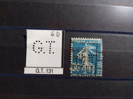 FRANCE TIMBRE GT 131 INDICE 6  SUR 137 PERFORE PERFORES PERFIN PERFINS PERFORATION PERCE  LOCHUNG - Gebraucht