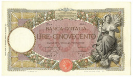 500 LIRE CAPRANESI MIETITRICE TESTINA DECRETO 10/06/1922 BB/SPL - Regno D'Italia – Other