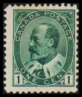 1903-1912. CANADA. EDWARD ONE CENT. Hinged.  (Michel 77) - JF527542 - Neufs