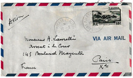 SAINT PIERRE ET MIQUELON - LETTRE PAR AVION 1955 - Storia Postale