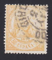 ESAPAÑA, 1874 Edifil 149, 50 C. Amarillo - Gebruikt