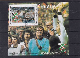 Guyana 1990 Used; Football Fusball Soccer Calcio; FIFA World Cup Italia 90; - 1990 – Italie