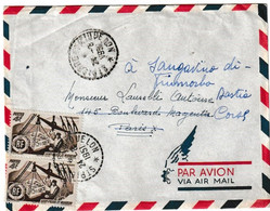 SAINT PIERRE ET MIQUELON - LETTRE PAR AVION 1951 - Storia Postale