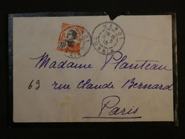 BK7 INDOCHINE  BELLE LETTRE 1915 HANOI A PARIS FRANCE + ++AFFRANCH. INTERESSANT++ - Cartas & Documentos