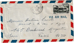 SAINT PIERRE ET MIQUELON - LETTRE PAR AVION 1955 - Lettres & Documents