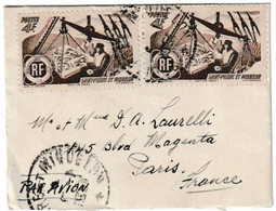 SAINT PIERRE ET MIQUELON - LETTRE PAR AVION 1953 - Cartas & Documentos